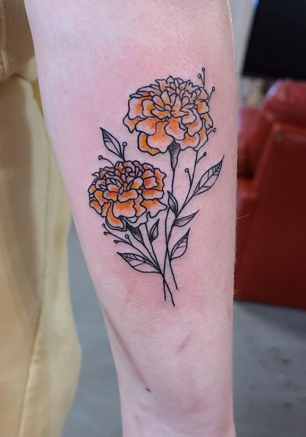 40 Marigold Tattoo Designs with Meaning