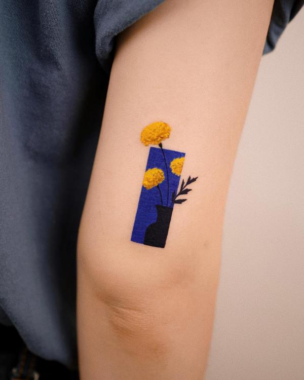40 Marigold Tattoo Designs with Meaning