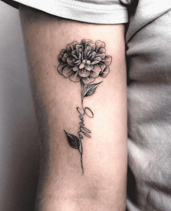 40 Marigold Tattoo Designs with Meaning