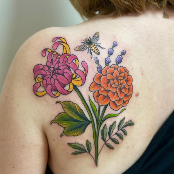 40 Marigold Tattoo Designs with Meaning