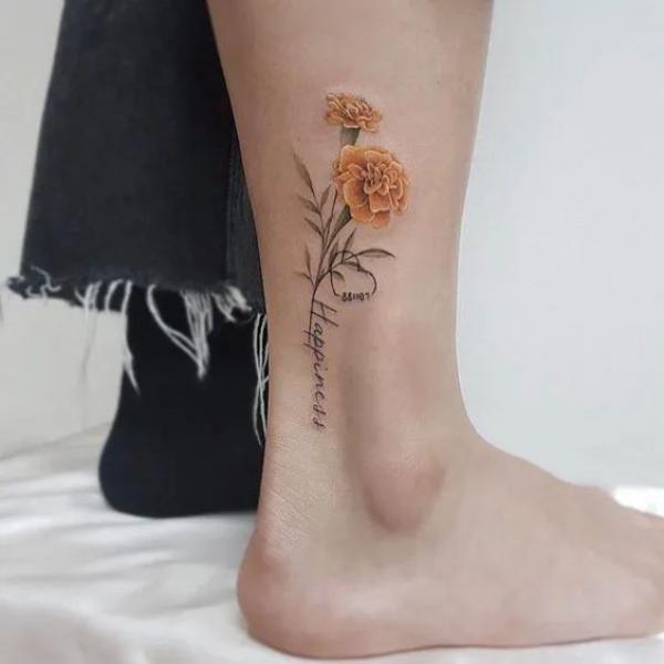 40 Marigold Tattoo Designs with Meaning