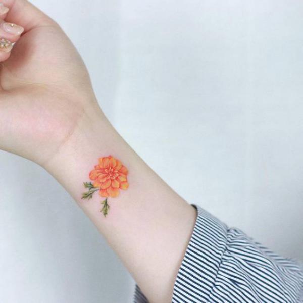 40 Marigold Tattoo Designs with Meaning
