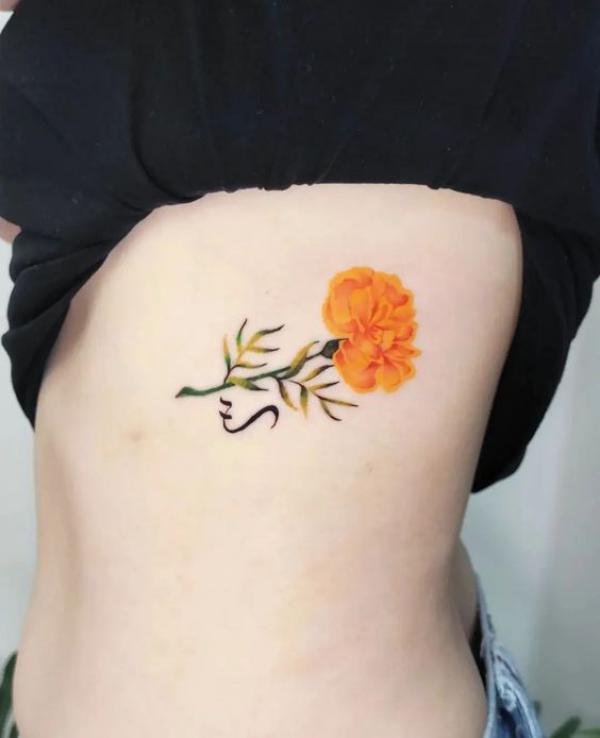 40 Marigold Tattoo Designs with Meaning