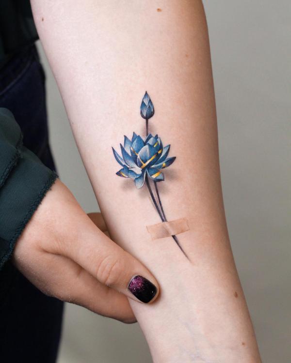 60 Blue Lotus Tattoos: Symbolism, Designs and Meaning