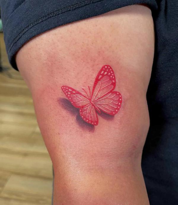 30 Red Butterfly Tattoo Designs with Meaning