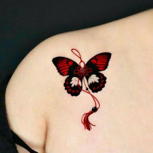 30 Red Butterfly Tattoo Designs with Meaning