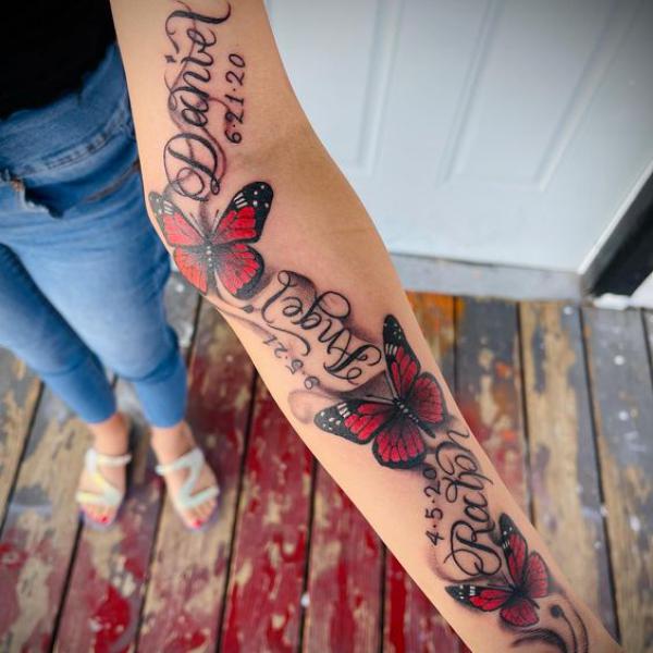 30 Red Butterfly Tattoo Designs with Meaning