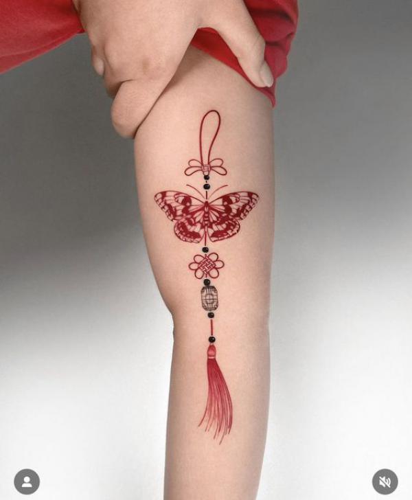 30 Red Butterfly Tattoo Designs with Meaning