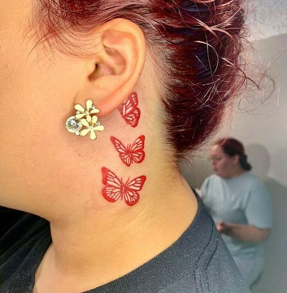 30 Red Butterfly Tattoo Designs with Meaning