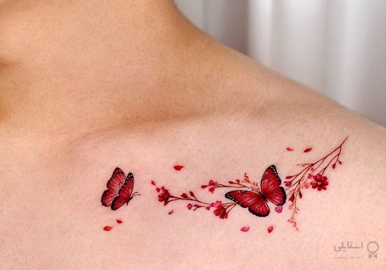 30 Red Butterfly Tattoo Designs with Meaning