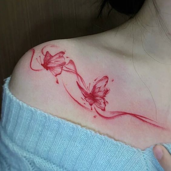 30 Red Butterfly Tattoo Designs with Meaning
