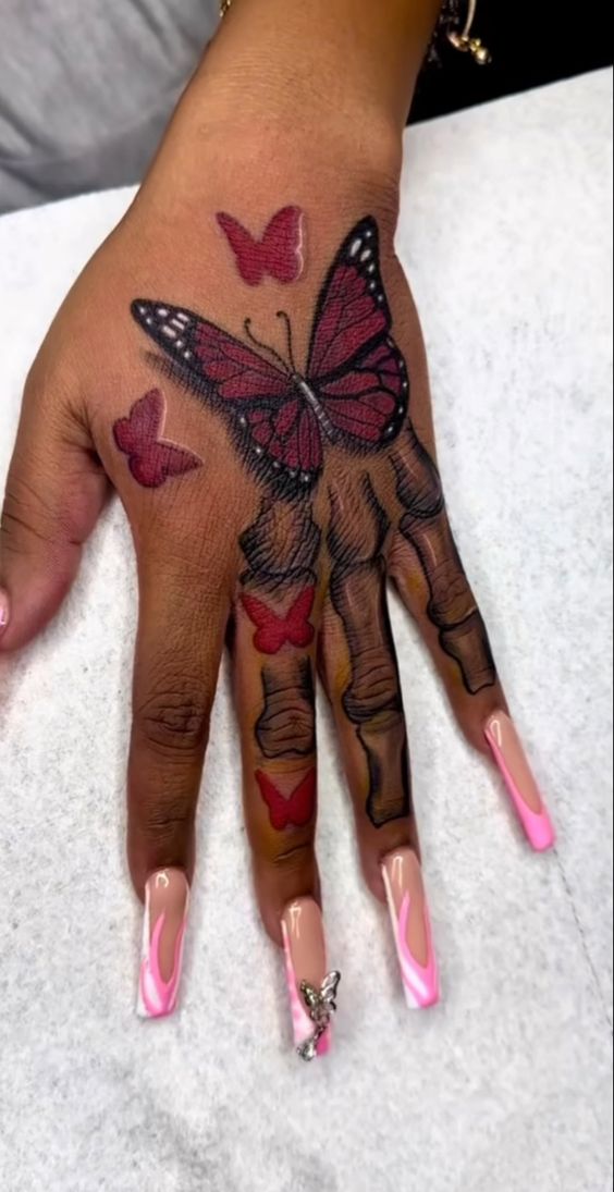 30 Red Butterfly Tattoo Designs with Meaning