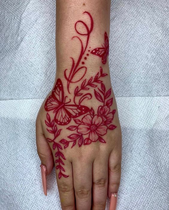30 Red Butterfly Tattoo Designs with Meaning