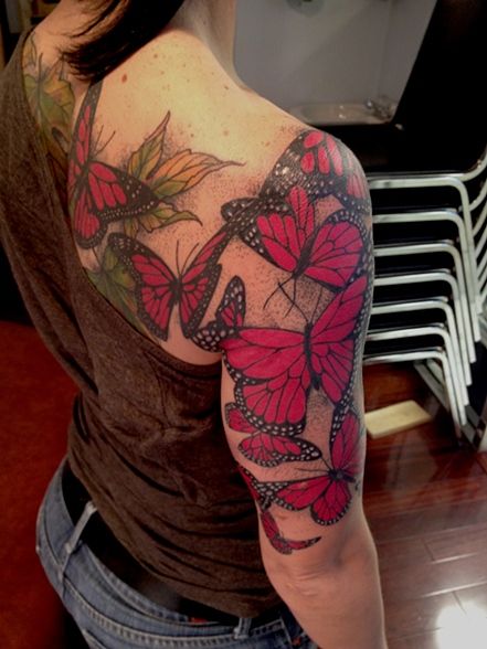 30 Red Butterfly Tattoo Designs with Meaning