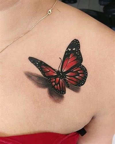 30 Red Butterfly Tattoo Designs with Meaning