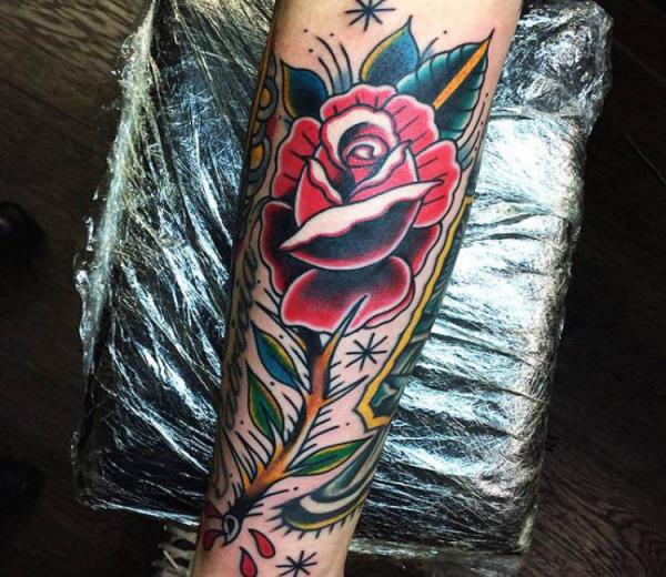 40 Rose with Thorns Tattoos with Meaning