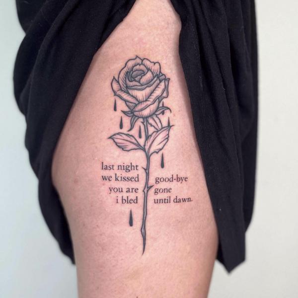 40 Rose with Thorns Tattoos with Meaning