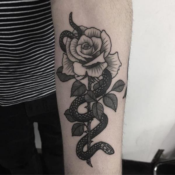 40 Rose with Thorns Tattoos with Meaning
