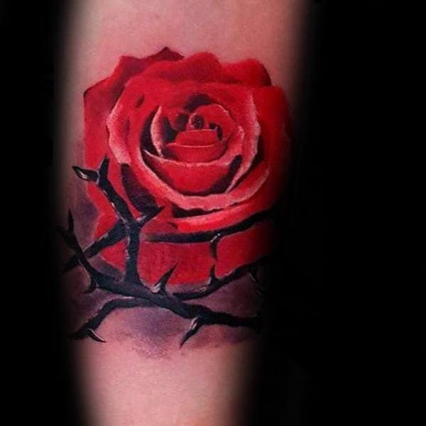 40 Rose with Thorns Tattoos with Meaning