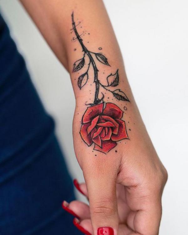 40 Rose with Thorns Tattoos with Meaning