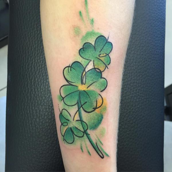 80 Clover Tattoos for the Symbol of Good Luck