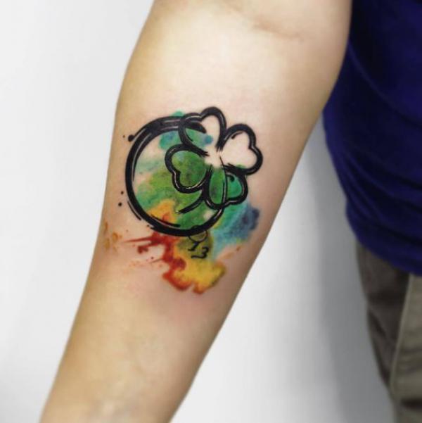 80 Clover Tattoos for the Symbol of Good Luck