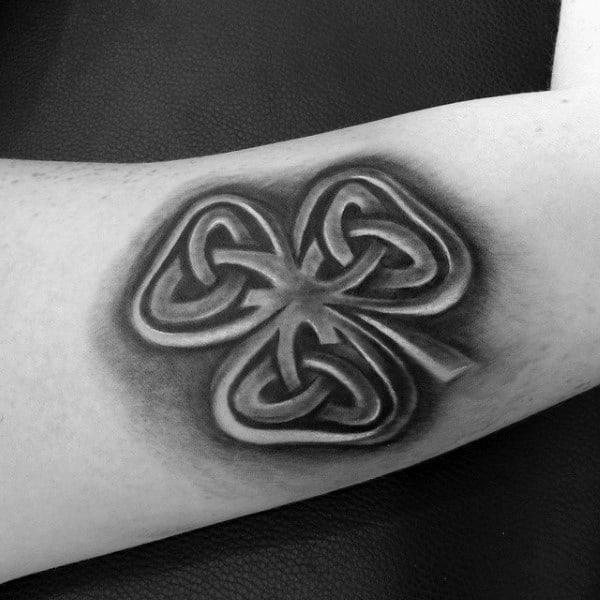 80 Clover Tattoos for the Symbol of Good Luck