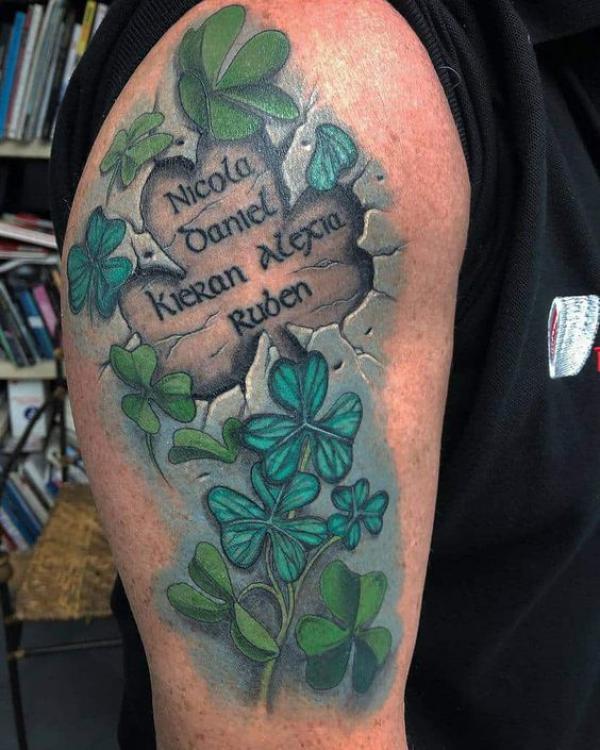 80 Clover Tattoos for the Symbol of Good Luck
