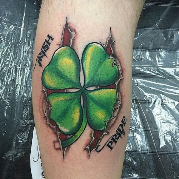 80 Clover Tattoos for the Symbol of Good Luck