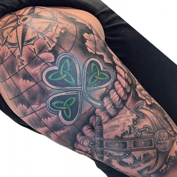 80 Clover Tattoos for the Symbol of Good Luck