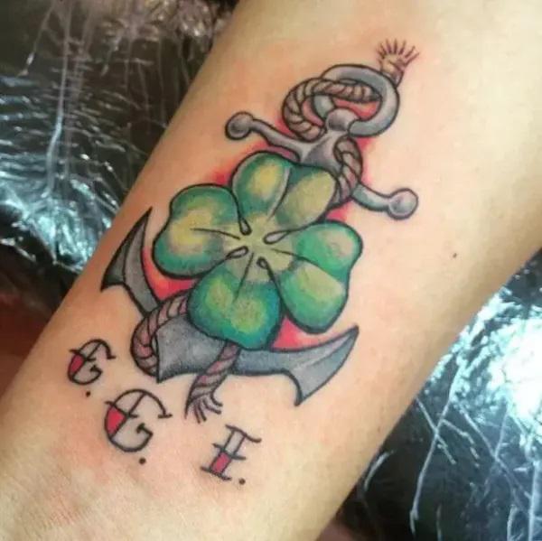 80 Clover Tattoos for the Symbol of Good Luck