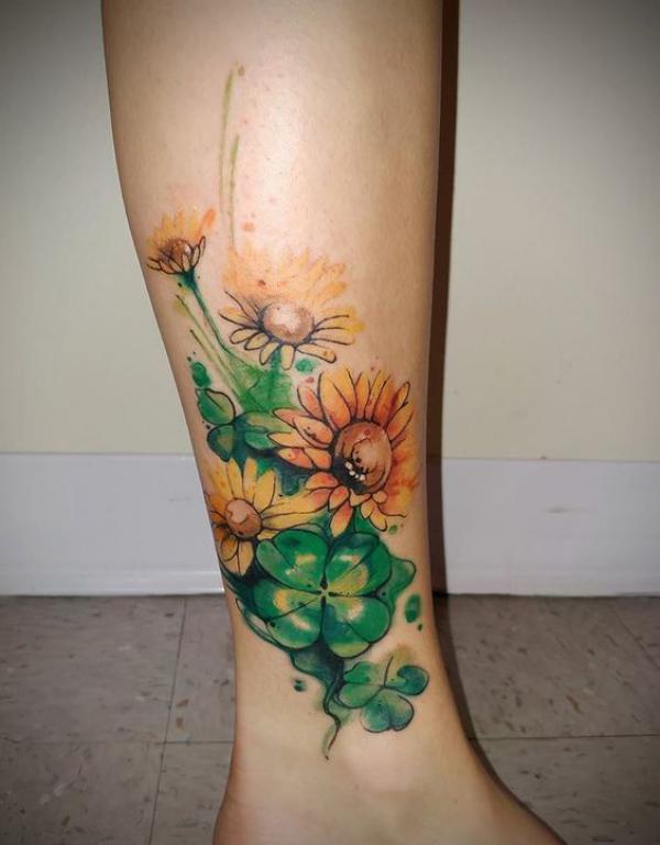 80 Clover Tattoos for the Symbol of Good Luck