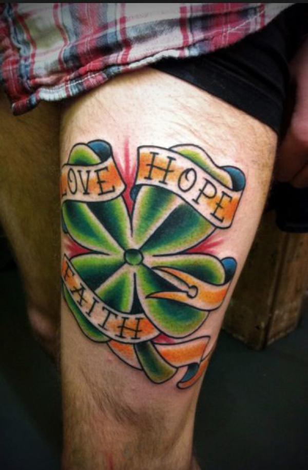 80 Clover Tattoos for the Symbol of Good Luck