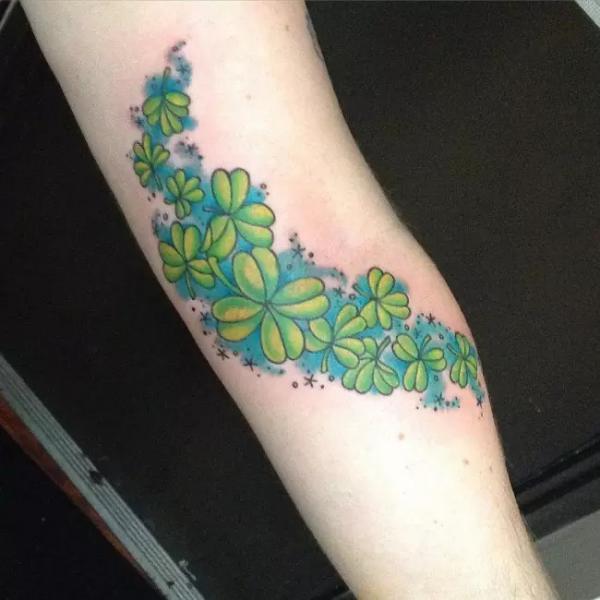 80 Clover Tattoos for the Symbol of Good Luck