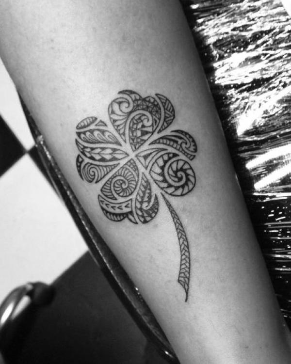 80 Clover Tattoos for the Symbol of Good Luck