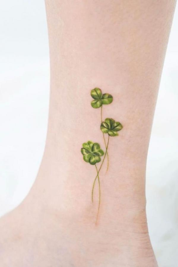 80 Clover Tattoos for the Symbol of Good Luck