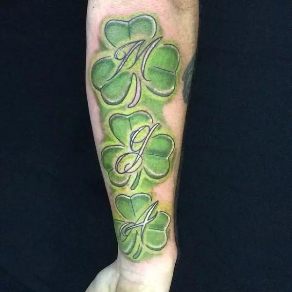 80 Clover Tattoos for the Symbol of Good Luck