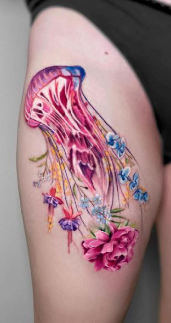 100 Jellyfish Tattoo Designs: the Elegance of Marine Life
