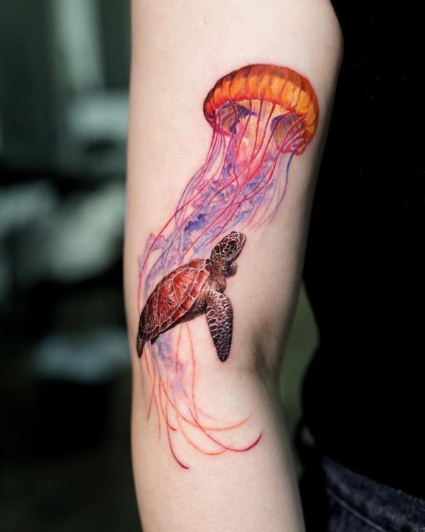 100 Jellyfish Tattoo Designs: the Elegance of Marine Life