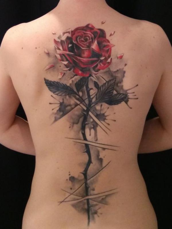 Rose Back Tattoo: Blooming with Beauty and Meaning