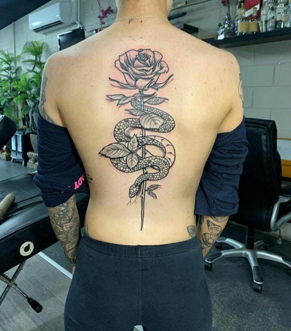 Rose Back Tattoo: Blooming with Beauty and Meaning