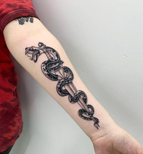40 Intriguing Snake Forearm Tattoo Design Ideas
