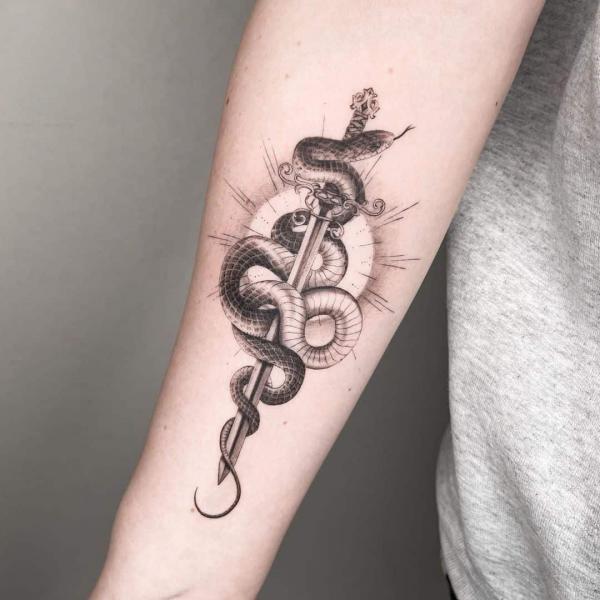 40 Intriguing Snake Forearm Tattoo Design Ideas