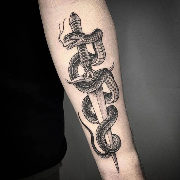 40 Intriguing Snake Forearm Tattoo Design Ideas