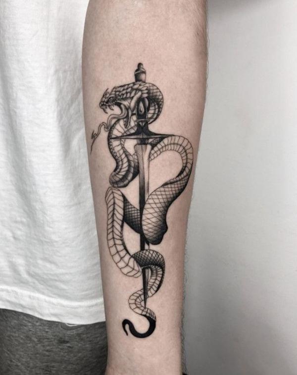 40 Intriguing Snake Forearm Tattoo Design Ideas