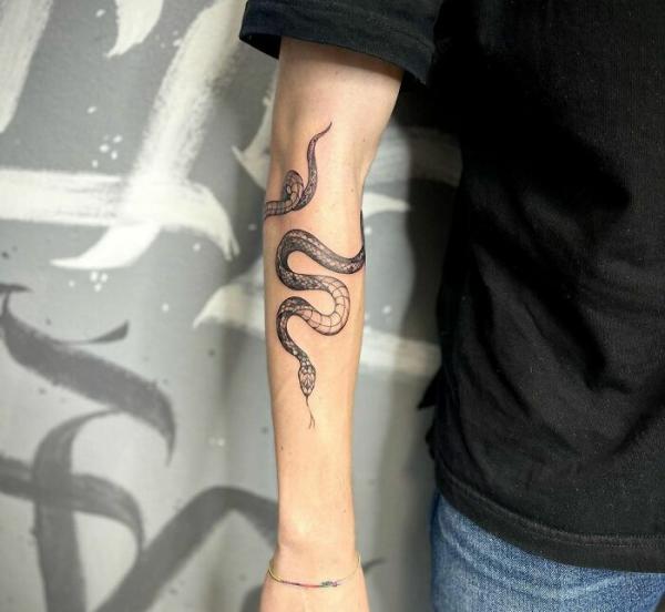 40 Intriguing Snake Forearm Tattoo Design Ideas