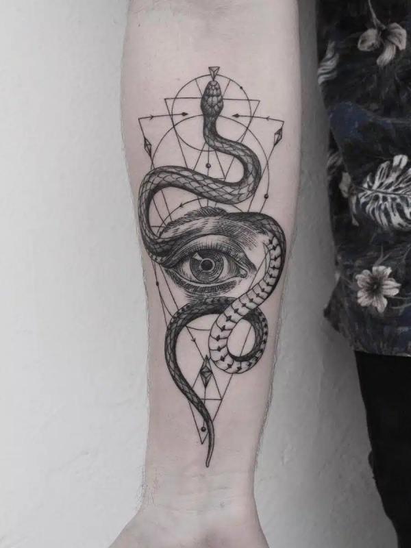 40 Intriguing Snake Forearm Tattoo Design Ideas