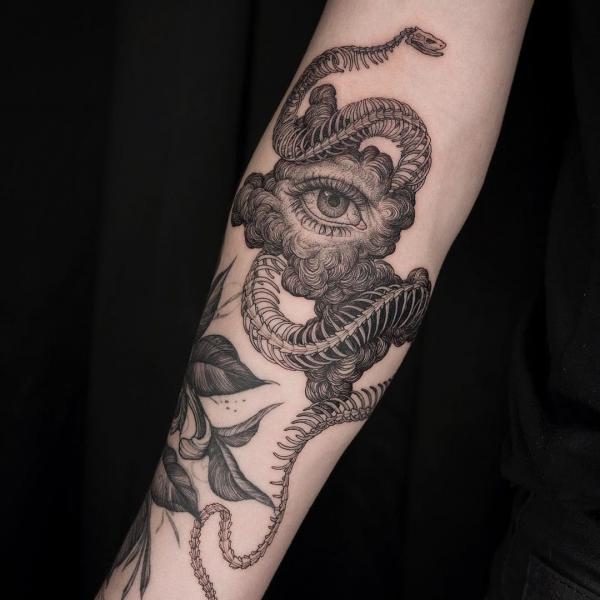 40 Intriguing Snake Forearm Tattoo Design Ideas