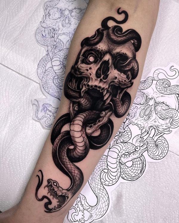 40 Intriguing Snake Forearm Tattoo Design Ideas
