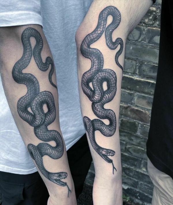 40 Intriguing Snake Forearm Tattoo Design Ideas
